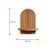 Hanah Home Zidna polica, 20x35x13cm, Bež
