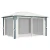 Sjenica sa zastorom 400 x 300 cm krem aluminijum