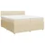 vidaXL vidaXL Box spring postelja z vzmetnico krem 200x200 cm blago, (21308193)