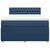 Vidaxl Box spring postelja z vzmetnico modra 160x200 cm blago
