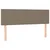 Vidaxl Box spring postelja z vzmetnico LED taupe 140x190 cm blago