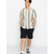 Trendyol Limited Edition Black Regular Fit Striped Textured Summer Shirt