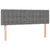 Vidaxl Box spring postelja z vzmetnico LED temno siva 140x200 cm blago