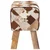 vidaXL klop 40 x 30 x 45 cm Pravo usnje Rjav patchwork