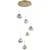 Opviq Luster Herman-80-06, O18, 15cm, IP20 Zlatno-srebrne boje