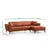 Atelier del Sofa Ugaona garnitura Hamlet 95x43x230cm Bronzana