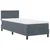 LED Box Spring Postelja Temno siva 80 x 200 cm Žamet