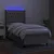Vidaxl Box spring postelja z vzmetnico LED svetlo siva 90x190 cm blago