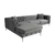 Atelier del Sofa Ugaona garnitura Como Eco, 270x180x72 cm, Antracit