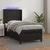 Vidaxl Box spring postelja z vzmetnico LED črna 90x200 cm umetno usnje