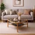 Hanah Home klub sto Capella 95, 95 cm, hrast / crni mermer