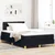 LED Box Spring Krevet s LED trakama Crna 120 x 190 cm tkanina