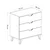 HANAH HOME Komoda Valencia 3 White