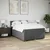 Vidaxl Box spring postelja z vzmetnico temno siva 140x200 cm blago