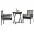 Bistro set za vrt 3 pcs Crna poliratan