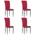 vidaXL Jedilni stoli 4 kosi vinsko rdeč žamet