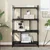 Regal za knjige s 4 razine crni 76x32x123 cm konstruirano drvo
