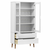 Vitrina MOLDE bijela 90 x 35 x 175 cm od masivne borovine