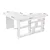 Hanah Home Radni sto Vesper, 130 x 72 x 120 cm, Beli