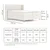 Kremno bela boxspring postelja s prostorom za shranjevanje 160x200 cm Monpelli – Maison de Reve