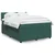 Vidaxl Box spring postelja z vzmetnico temno zelena 140x200 cm žamet