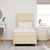 LED Box Spring Krevet s uzglavljem Krema 90 x 190 cm tkanina