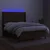 Vidaxl Box spring postelja z vzmetnico LED temno rjava 140x200cm blago