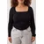 Trendyol Curve Ženska bluza Tbbaw25Af00041, Crna
