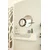 Hanah Home komoda Meyra 120, 120 cm, bela / travertin / zlatna