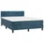 Vidaxl Box spring postelja z vzmetnico temno modra 140x190cm žamet