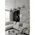 Luster na sajli ROSSI 8xE14/10W/230V crna/siva