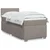 Vidaxl Box spring postelja z vzmetnico taupe 90x200 cm blago