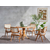 HANAH HOME Trpezarijski sto i stolice Roma Natural