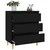 Komoda crna 60 x 35 x 70 cm od konstruiranog drva