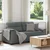 Vidaxl Dvosed temno siv 180x81x84 cm blago