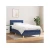 VIDAXL Box spring postelja z vzmetnico moder 90x190 cm blago