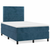 Box spring krevet s madracem tamnoplavi 120 x 200 cm baršunasti