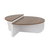 Hanah Home Klub sto-set Orion, 90x60x30, 85x30x35cm, 2 komada, Braon