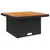 Vrtni stol crni 80 x 80 x 71 cm od poliratana i bagremovog drva