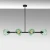 Opviq Luster Benek-15-14475, 103x40x74cm, IP20, Crno-zeleni