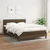 Vidaxl Box spring postelja z vzmetnico temno rjava 140x200 cm blago