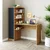 Hanah Home 2076 radni sto s policom 143,2 × 143,2 × 50 cm, atlantski bor / antracit