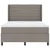 Vidaxl LED Box Spring Postelja z vzmetnico Taupe 140 x 200 cm blago