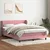 Vidaxl Box spring postelja z vzmetnico roza 140x220 cm žamet