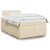 Vidaxl Box spring postelja z vzmetnico krem 120x200 cm blago