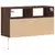 Zidni TV ormarić s LED svjetlima smeđa boja hrasta 80x31x45 cm