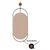 Atelier Del Sofa Zidni sat 77x29cm Braon-Crni