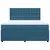 VIDAXL boxspring postelja z vzmetnico (180x200cm, žamet), temno modra
