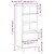 Visoka komoda boja hrasta 40x36x110 cm od konstruiranog drva