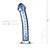 Steklen dildo z modro spiralo